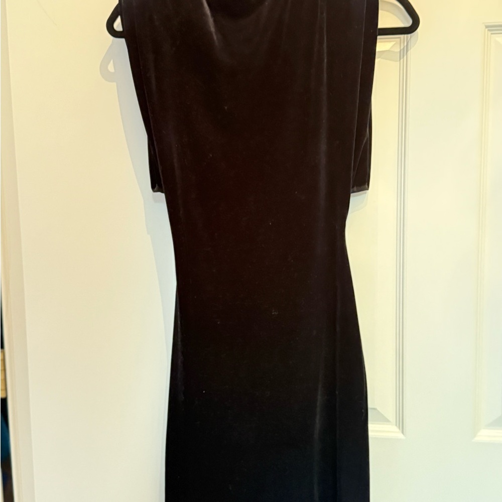 Zara Black Velvet Backless Dress